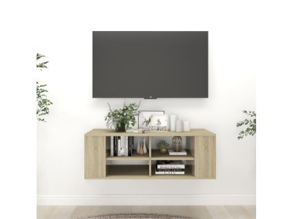 vidaXL Nástenná TV skrinka, dub sonoma 102x35x35 cm, kompozitné drevo