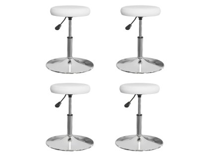 vidaXL Jedálenské stoličky 4 ks biele umelá koža