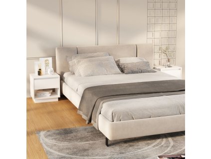 vidaXL Nočné stolíky 2 ks biele 45x34x44 cm drevotrieska