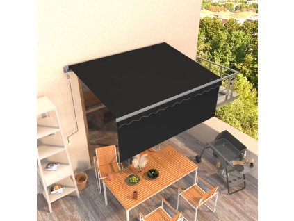 vidaXL Automatická markíza s tienidlom 3,5x2,5m antracitová