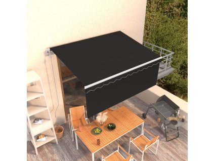 vidaXL Automatická markíza s tienidlom 3,5x2,5m antracitová
