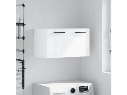 vidaXL Nástenná skrinka lesklá biela 60x36,5x35 cm spracované drevo