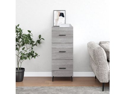 vidaXL Komoda sivý dub sonoma 34,5x34x90 cm spracované drevo