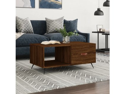 vidaXL Konferenčný stolík hnedý dub 90x50x40 cm kompozitné drevo