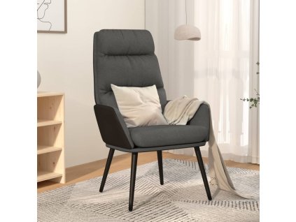 vidaXL Relaxačné kreslo tmavosivé látkové