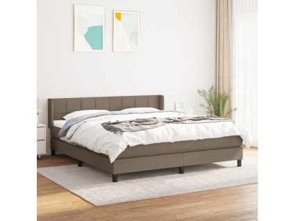 vidaXL Posteľný rám boxspring s matracom sivohned 160x200 cm látka