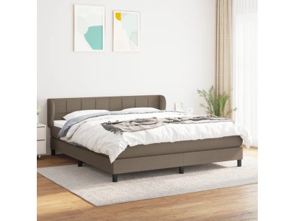 vidaXL Posteľný rám boxspring s matracom sivohned 160x200 cm látka