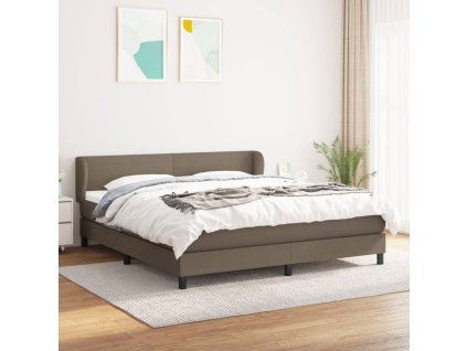 vidaXL Posteľný rám boxspring s matracom sivohned 160x200 cm látka