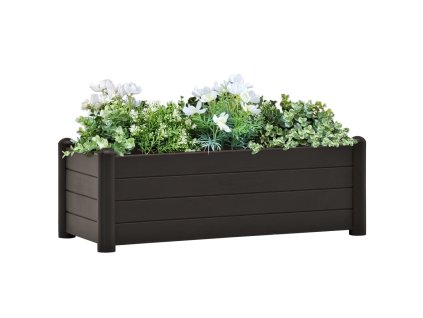 vidaXL Vyvýšený záhradný záhon PP antracitový 100x43x35 cm