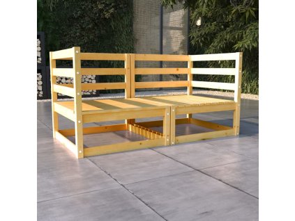 vidaXL Záhradná 2-miestna pohovka masívna borovica