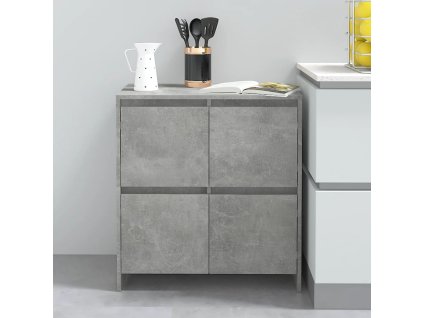 vidaXL Komoda betónová sivá 70x41x75 cm drevotrieska