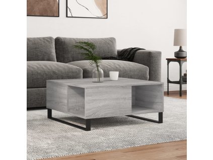 vidaXL Konferenčný stolík sivý dub sonoma 80x80x36,5 spracované drevo
