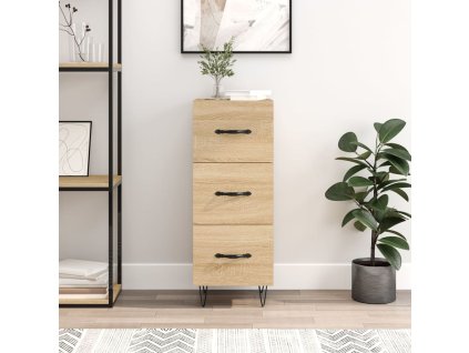 vidaXL Komoda dub sonoma 34,5x34x90 cm spracované drevo