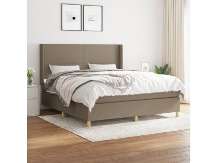vidaXL Posteľný rám boxspring s matracom sivohned 160x200 cm látka