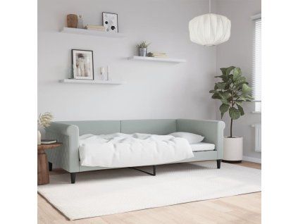 VidaXL Denná posteľ bledosivá 100x200 cm zamat
