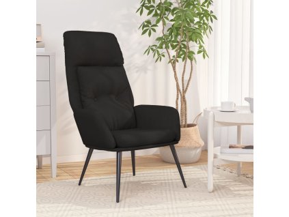 vidaXL Relaxačné kreslo čierne umelá semišová koža