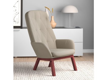 vidaXL Relaxačné kreslo bledosivé zamatové