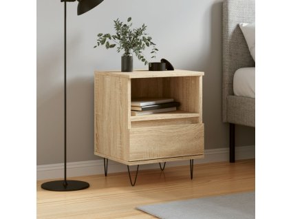 vidaXL Nočný stolík, dub sonoma 40x35x50 cm, kompozitné drevo