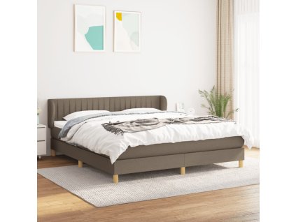 vidaXL Posteľný rám boxspring s matracom sivohned 160x200 cm látka
