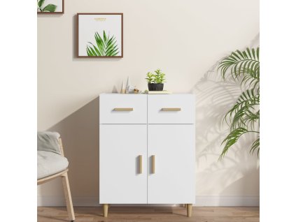 vidaXL Komoda biela 69,5x34x89 cm spracované drevo