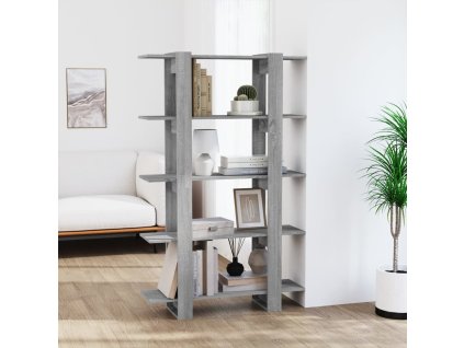 vidaXL Knižnica/deliaca stena sivý dub sonoma 100x30x160 cm