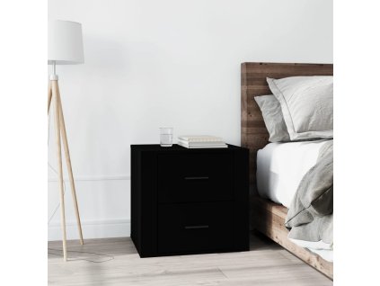 vidaXL Nočný stolík čierny 50x39x47 cm