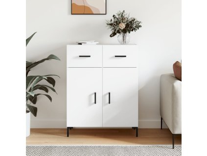 vidaXL Komoda biela 69,5x34x90 cm kompozitné drevo