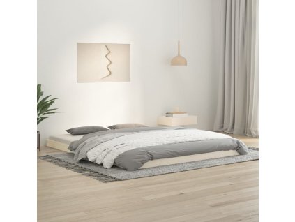 vidaXL Posteľný rám biely 160x200 cm borovicový masív