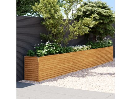 vidaXL Záhradný vyvýšený záhon 578x50x69 cm korténová oceľ