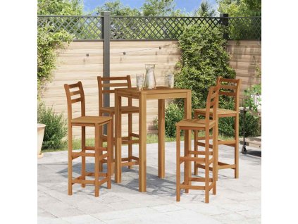 vidaXL Barové stoličky 4 ks, akáciový masív