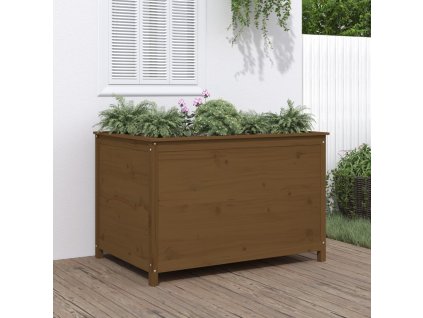 vidaXL Záhradný vyvýš. záhon medovohnedý 119,5x82,5x78cm mas. borovica
