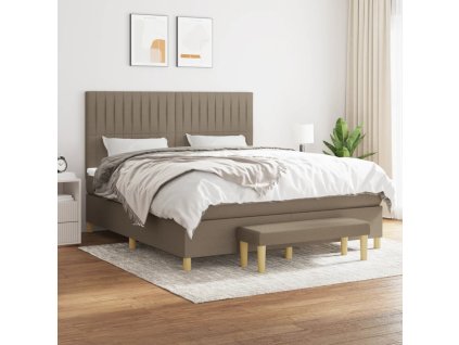 vidaXL Posteľný rám boxspring s matracom sivohned 160x200 cm látka