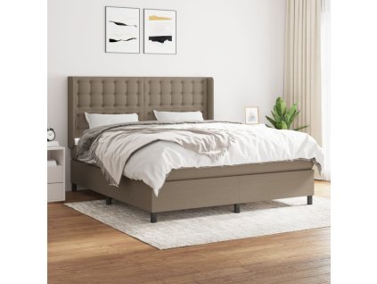vidaXL Posteľný rám boxspring s matracom sivohned 160x200 cm látka