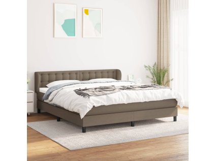 vidaXL Posteľný rám boxspring s matracom sivohned 160x200 cm látka