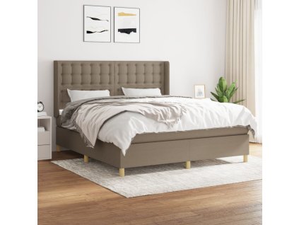 vidaXL Posteľný rám boxspring s matracom sivohned 160x200 cm látka