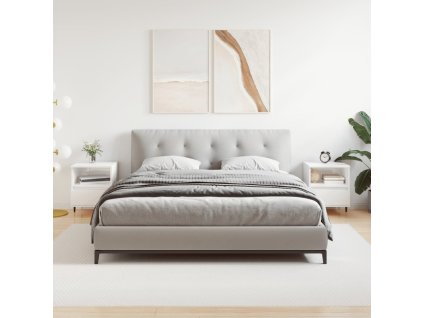 vidaXL Nočné stolíky 2 ks lesklé biele 40x35x50 cm kompozitné drevo