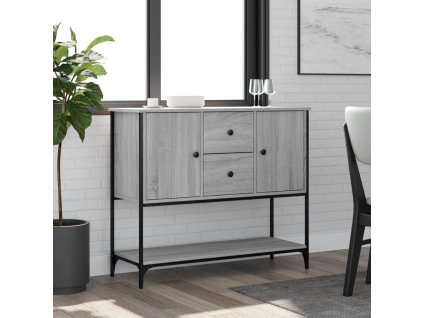 vidaXL Komoda sivá sonoma 100x36x85 cm kompozitné drevo