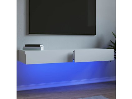 vidaXL TV skrinky s LED svetlami 2 ks biele 60x35x15,5 cm