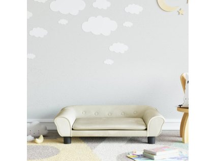 vidaXL Detská pohovka krémová 70x45x26 zamat