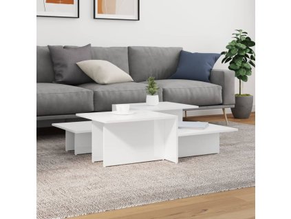 vidaXL Konferenčné stolíky 2 ks vysoký lesk biele kompozitné drevo