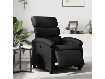 vidaXL Elektrické sklápacie kreslo čierne umelá koža