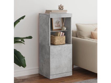 vidaXL Komoda s LED svetlami betónovo sivá 41x37x100 cm