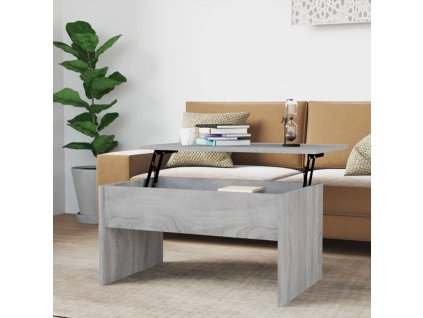 vidaXL Konferenčný stolík sivý sonoma 80x50,5x41,5cm spracované drevo