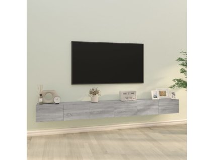 vidaXL 3-dielna sada TV skriniek sivý dub sonoma spracované drevo