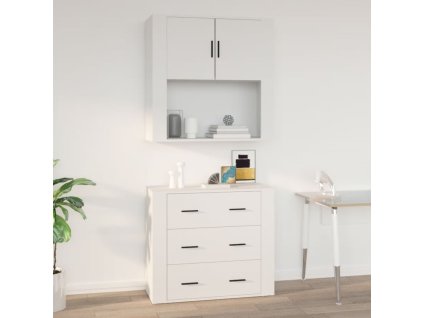 vidaXL Nástenná skrinka biela 80x33x80 cm, kompozitné drevo