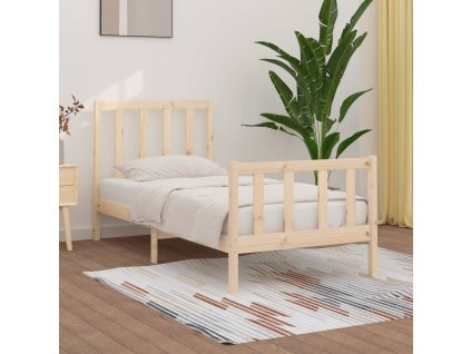 vidaXL Posteľný rám, drevený masív 90x190 cm, jednolôžko