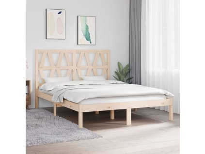 vidaXL Posteľný rám borovicový masív 140x190 cm
