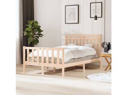 vidaXL Posteľný rám 120x190 cm malé dvojlôžko masívne drevo