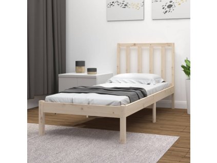 vidaXL Posteľný rám, borovicový masív 90x190 cm, jednolôžko