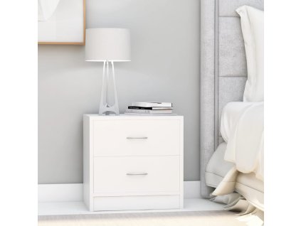 vidaXL Nočné stolíky 2 ks, biele 40x30x40 cm, kompozitné drevo